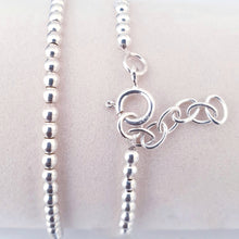 Load image into Gallery viewer, Lilly Personalised Heart Beaded Bracelet Sterling Silver