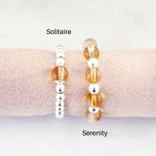 Load image into Gallery viewer, Citrine gemstone crystal, orange yellow crystals with sterling silver beads