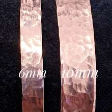 Load image into Gallery viewer, Hammered Copper Cuff Bangle Copper Anniversary, Gift for Him or Her
