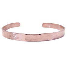 Load image into Gallery viewer, Hammered Copper Cuff Bangle Copper Anniversary, Gift for Him or Her
