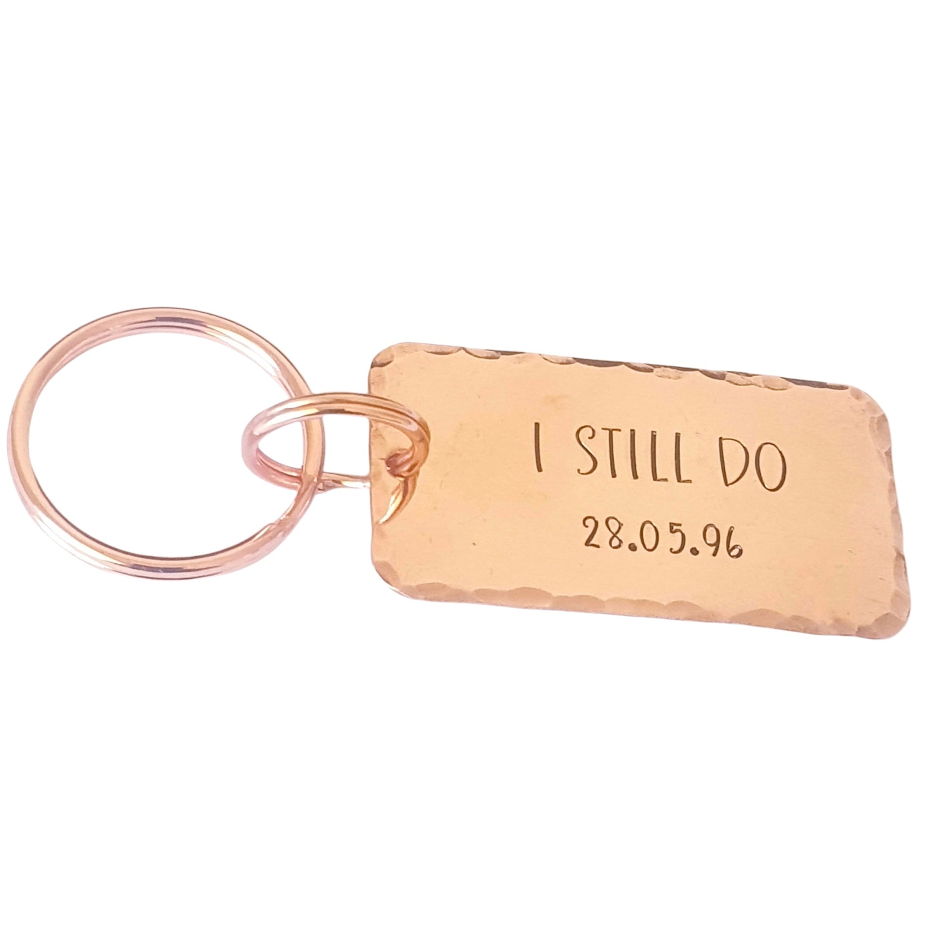 Personalised I Still Do Copper Anniversary Keyring Eloise B Jewellery Designs