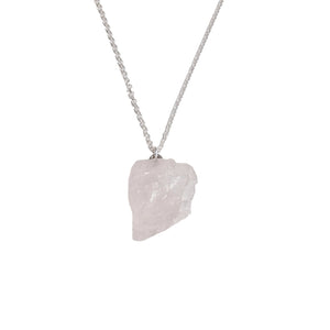 Natural Crystal Necklace Sterling Silver, Raw Crystal Stone Necklace