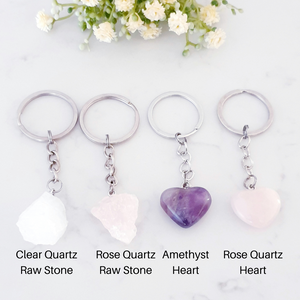 Natural Crystal Keychains - Choice of Crystals