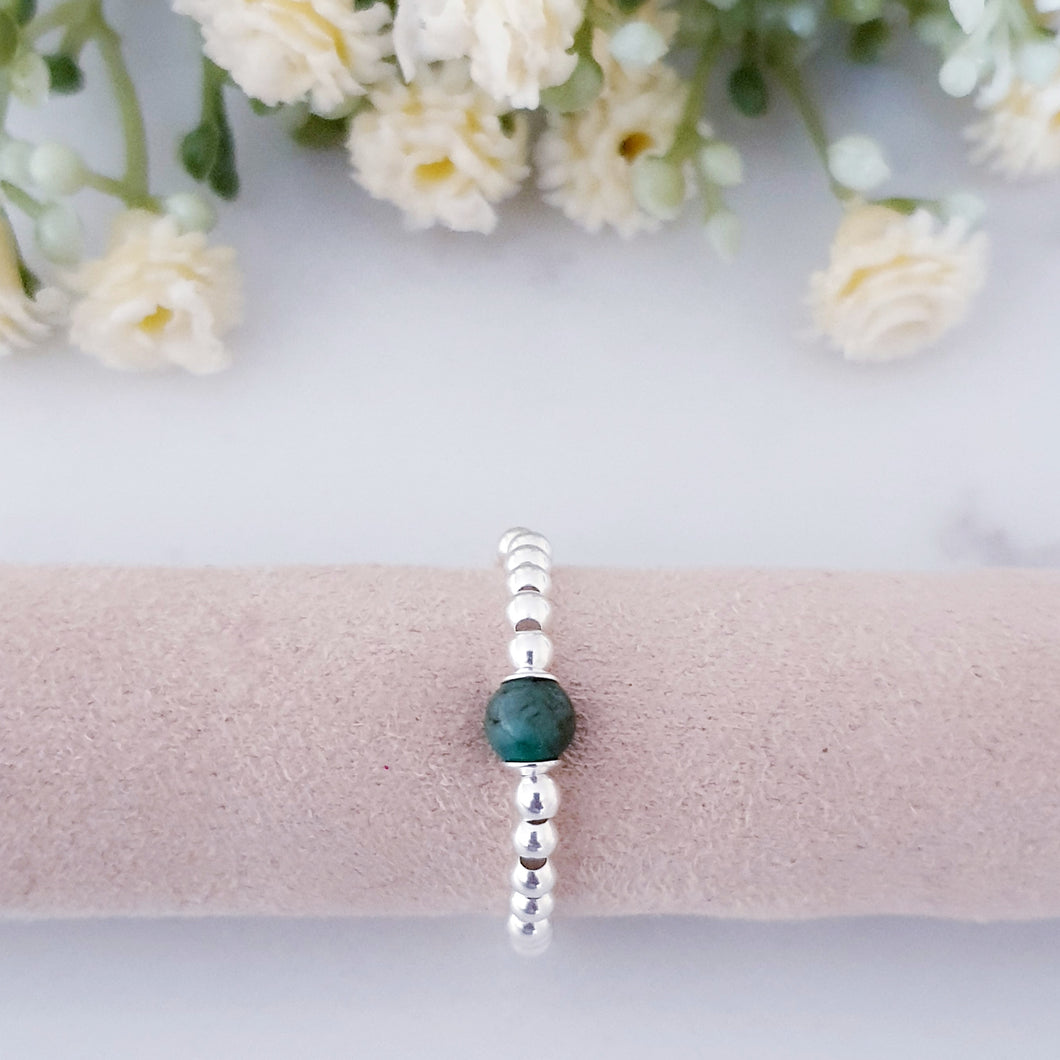 Birthstone beaded best sale ring