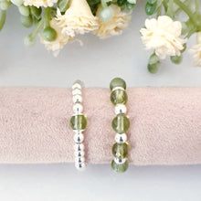 Load image into Gallery viewer, Peridot August Birthstone Beaded Ring Sterling Silver - Solitaire and Serenity Collection
