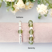 Load image into Gallery viewer, Peridot August Birthstone Beaded Ring Sterling Silver - Solitaire and Serenity Collection
