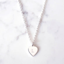 Load image into Gallery viewer, Personalised Initial Heart Sterling Silver Monogram Necklace
