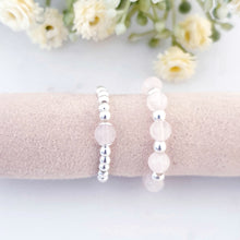 Load image into Gallery viewer, Delicate pink gemstone beads with sterling silver
